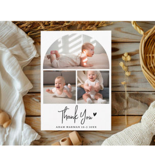 Rustic Chic Baby Shower Thank You Photo Card