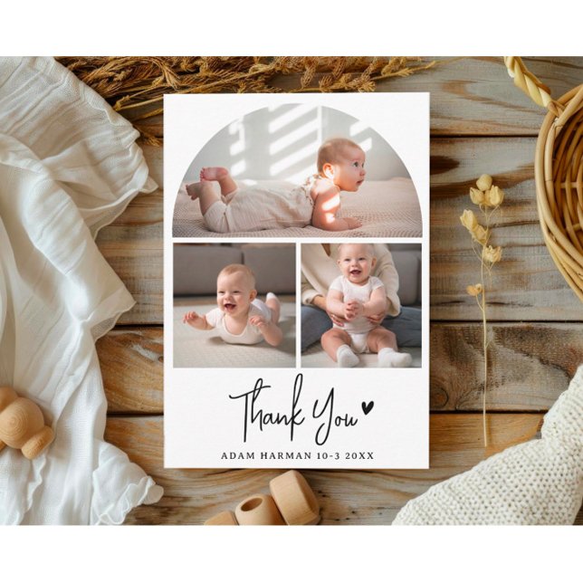 Rustic Chic Baby Shower Thank You Photo Postcard (' S)