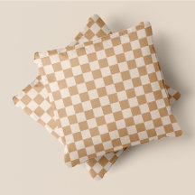 Rustic Chic Cream & Tan Checkers