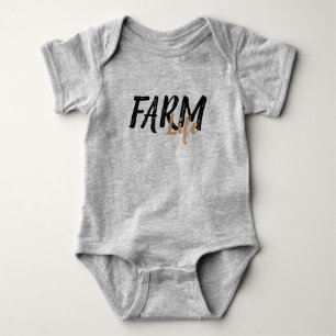 rustic chic FARM LIFE Baby Bodysuit