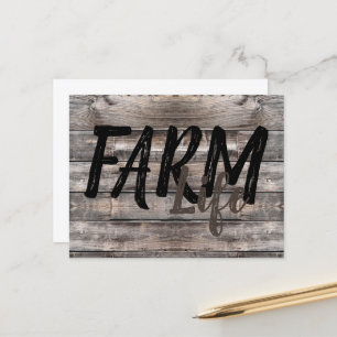 rustic chic FARM LIFE   Postcard
