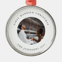 Rustic Chic First Married Christmas with Photo