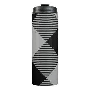 Rustic Chic Grey & White Plaid  Thermal Tumbler