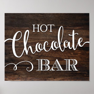 Rustic Chic HOT CHOCOLATE BAR Sign Print