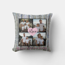 Rustic chic Personalize 4 photo Best Mom ever  