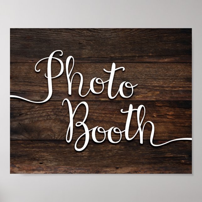 Rustic Chic PHOTO BOOTH Sign Print (Front)