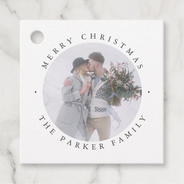 Rustic Chic | Photo Christmas Favour Tags (Front)