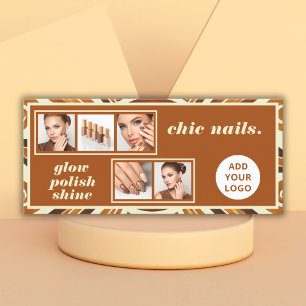 Rustic Chic Photo Collage Nail Salon Gift Voucher