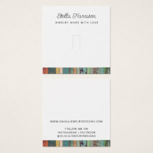 Rustic Chic Ring Jewellery Display Card