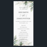 Rustic Chic Sage Greenery Gold Wedding Program<br><div class="desc">Designed to co-ordinate with our Rustic Greenery wedding collection, this elegant wedding program features a chic watercolor sage green leaves and gold glitter details. Personalize it with your details easily and quickly, simply press the customise it button to further re-arrange and format the style and placement of the text. Double...</div>