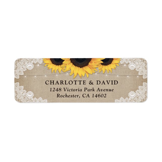 Rustic Chic Vintage Burlap and Lace Sunflower (Front)