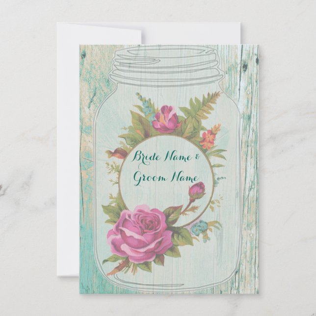 Rustic chic WEDDING invitation (Front)