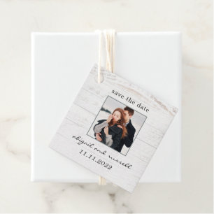 Rustic Chic Wedding Save The Date Favour Tags