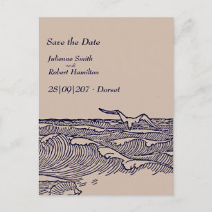 Rustic Chic Wedding Save the Date Postcard