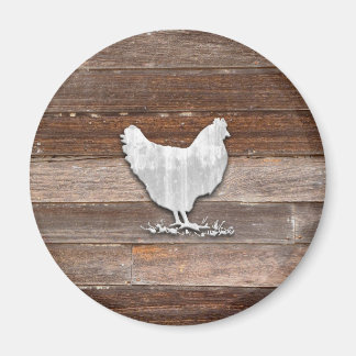 Rustic Chicken (Brown Boards) Magnet
