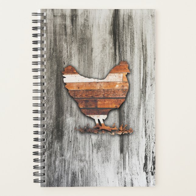 Rustic Chicken (Brown) Planner (Front)