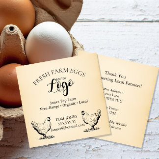 Rustic Chicken Egg Farmer Business Card | Poultry