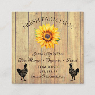 Rustic Chicken Egg Farmer Business Card | Poultry 