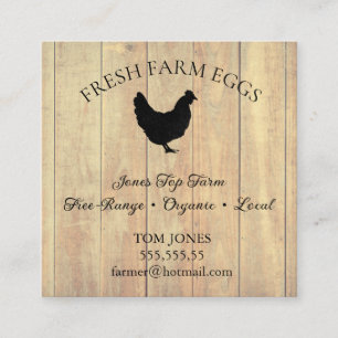 Rustic Chicken Egg Farmer Business Card   Poultry 