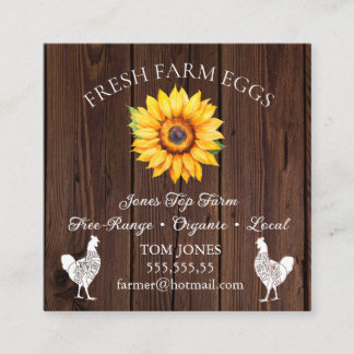 Rustic Chicken Egg Farmer Business Card | Poultry 