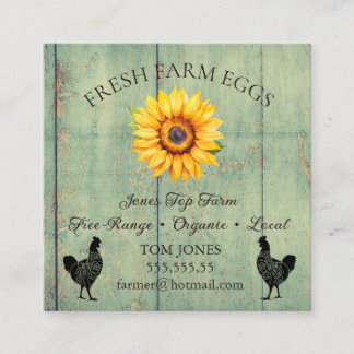 Rustic Chicken Egg Farmer Business Card | Poultry 