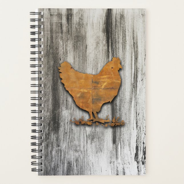 Rustic Chicken (Orange) Planner (Front)