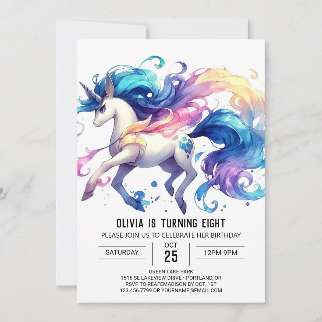 Rustic Children Horse Birthday Invitation (Front)