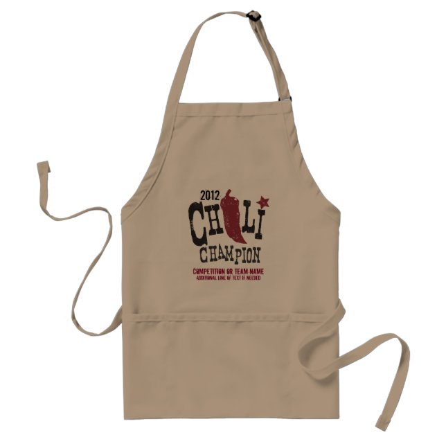 Rustic Chili Cook Off Champion Standard Apron (Front)