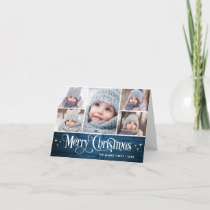 Rustic Christmas 5 PHOTOS Greeting Holiday Card