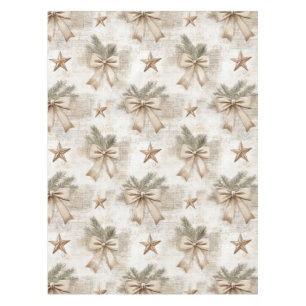 Rustic Christmas Bows Tablecloth