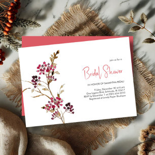 Rustic Christmas Bridal Shower Invitation