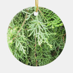 Rustic Christmas  Ceramic Ornament