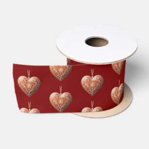 Rustic Christmas Cookie Decorated Traditional Satin Ribbon