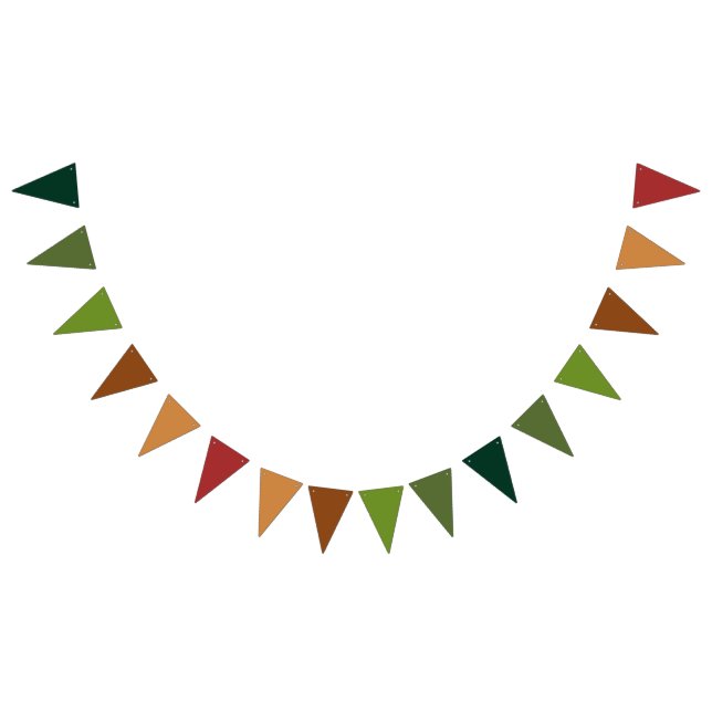 Rustic Christmas Decor Gradient Bunting Flags (All)