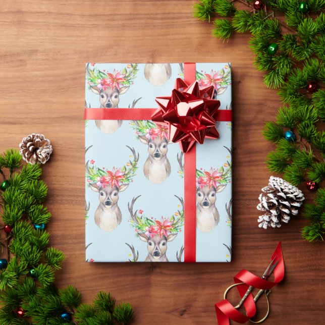 Rustic Christmas Deer Wrapping Paper (Holiday Gift)