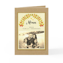 rustic christmas dinner party template menu