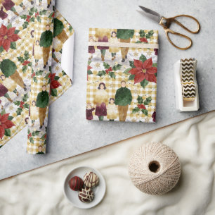 Rustic Christmas Family Pattern TMF26 Wrapping Paper