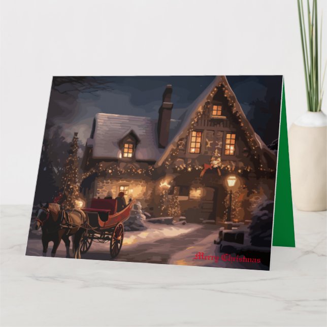 Rustic Christmas Magic Card (Front)