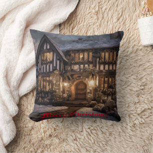 Rustic Christmas Magic Throw Pillow