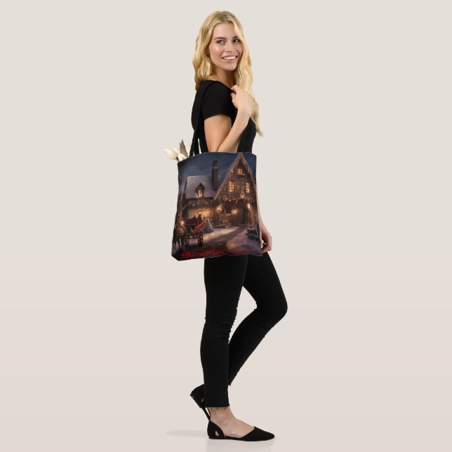  Rustic Christmas Magic Tote Bag (On Model)