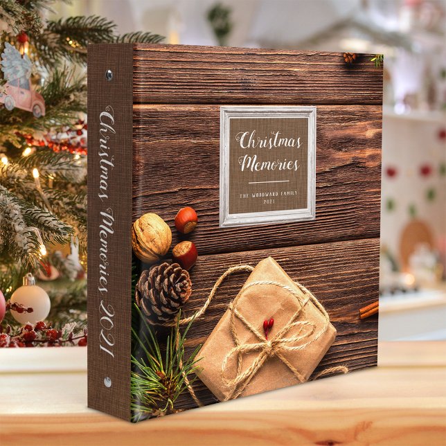 Rustic Christmas Memories Wood Script Binder (Creator Uploaded)