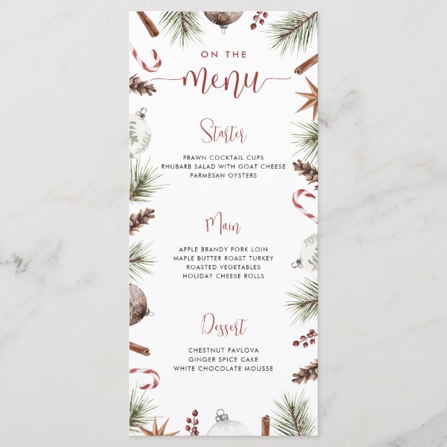 Rustic Christmas Menu (Front)