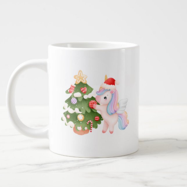 Rustic Christmas Mug – Cozy Holiday Hot Chocolate  (Left)