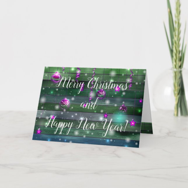 Rustic Christmas New Years Card (Front)