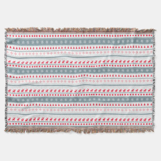 Rustic Christmas Nordic inspired Throw Blanket