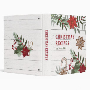Rustic Christmas Recipes Binder