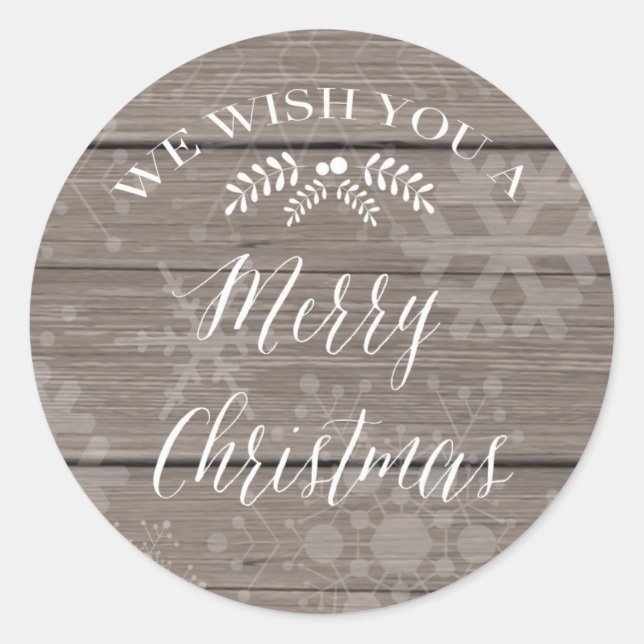 Rustic Christmas Sticker (Front)