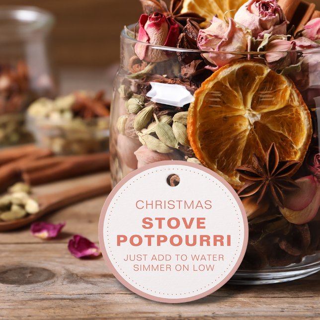 Rustic Christmas Stove Potpourri Favour Tags (Rustic Christmas Stove Potpourri Favor Tags)