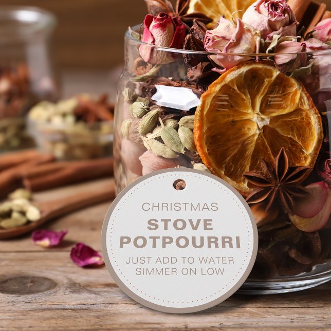 Rustic Christmas Stove Potpourri Favour Tags (Rustic Christmas Stove Potpourri Favor Tags)