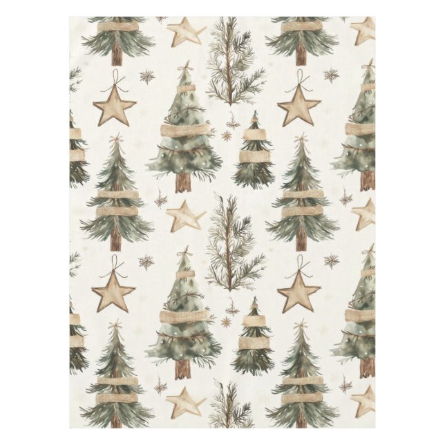 Rustic Christmas Tablecloth (Front)